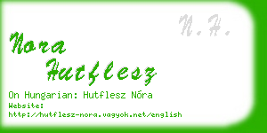 nora hutflesz business card